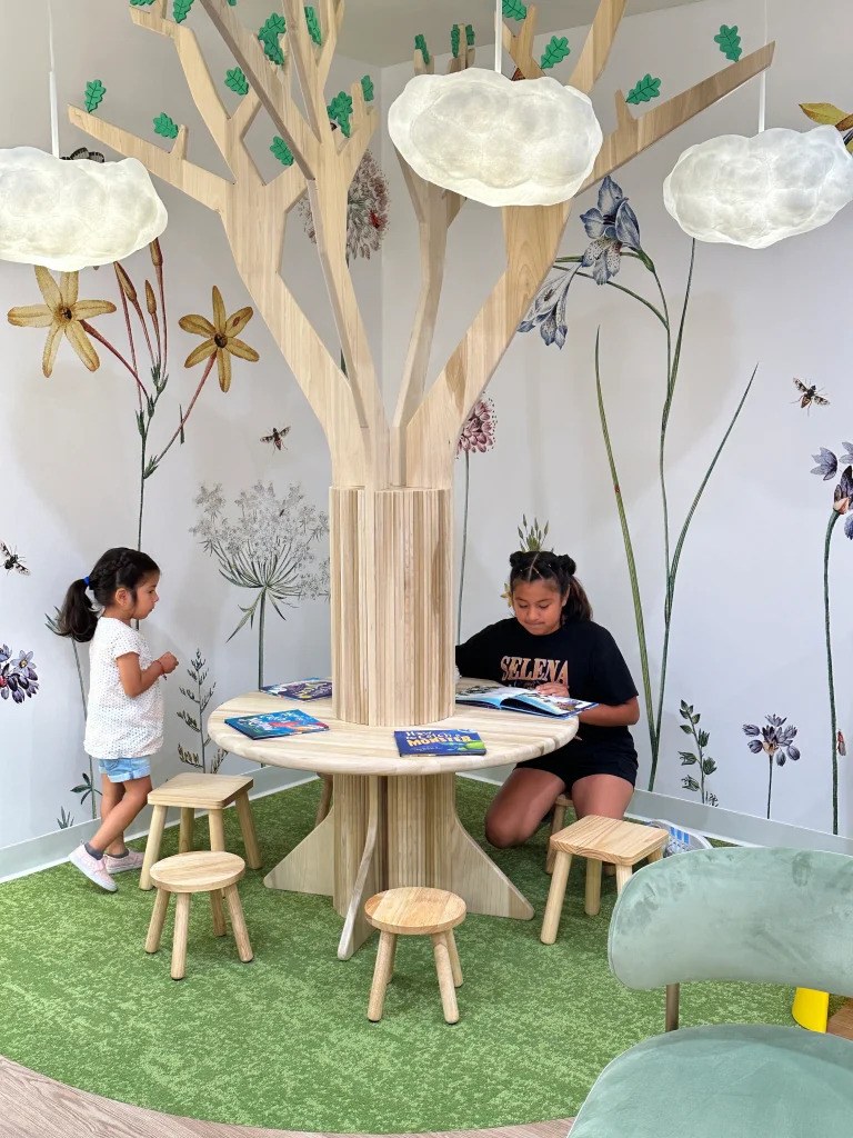 whimsical reading area